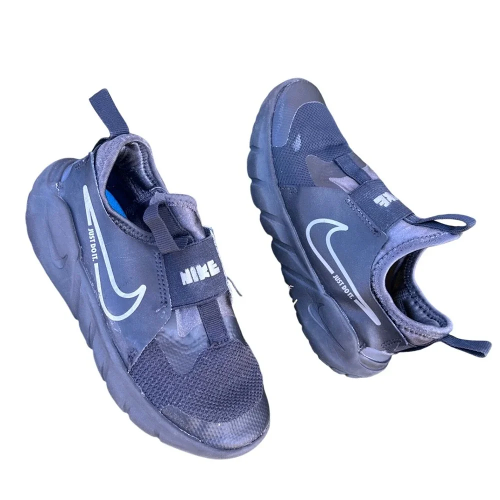 Nike Flex Runner 2 Little Kids Road Running Shoes Size 13 -‎ 13.5 Black Sneakers